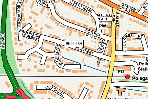 BN26 6BH map - OS OpenMap – Local (Ordnance Survey)