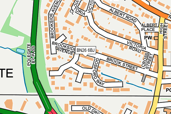 BN26 6BJ map - OS OpenMap – Local (Ordnance Survey)