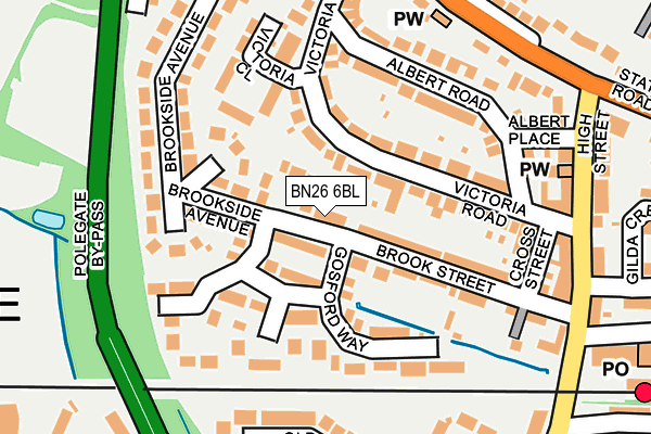 BN26 6BL map - OS OpenMap – Local (Ordnance Survey)