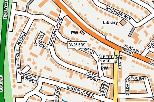 BN26 6BS map - OS OpenMap – Local (Ordnance Survey)