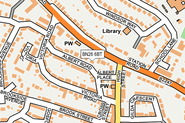 BN26 6BT map - OS OpenMap – Local (Ordnance Survey)