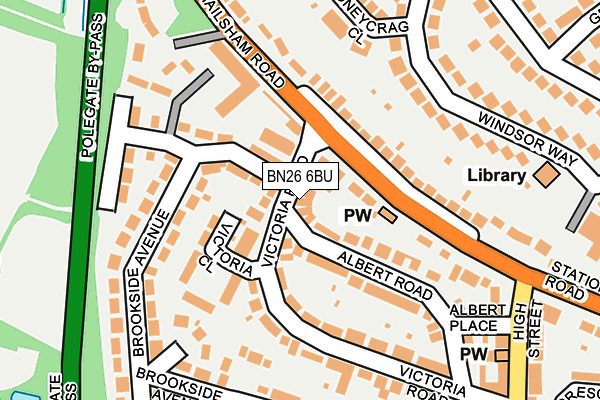 BN26 6BU map - OS OpenMap – Local (Ordnance Survey)