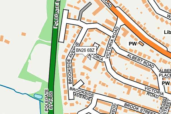 BN26 6BZ map - OS OpenMap – Local (Ordnance Survey)