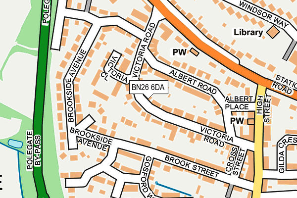 BN26 6DA map - OS OpenMap – Local (Ordnance Survey)