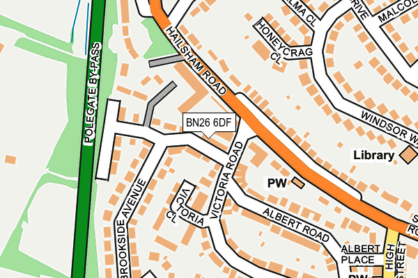 BN26 6DF map - OS OpenMap – Local (Ordnance Survey)