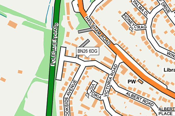 BN26 6DG map - OS OpenMap – Local (Ordnance Survey)