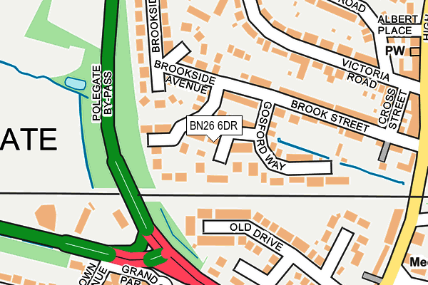 BN26 6DR map - OS OpenMap – Local (Ordnance Survey)