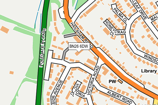 BN26 6DW map - OS OpenMap – Local (Ordnance Survey)