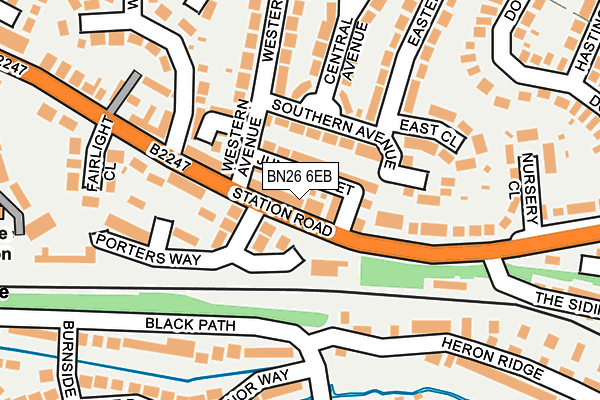 BN26 6EB map - OS OpenMap – Local (Ordnance Survey)