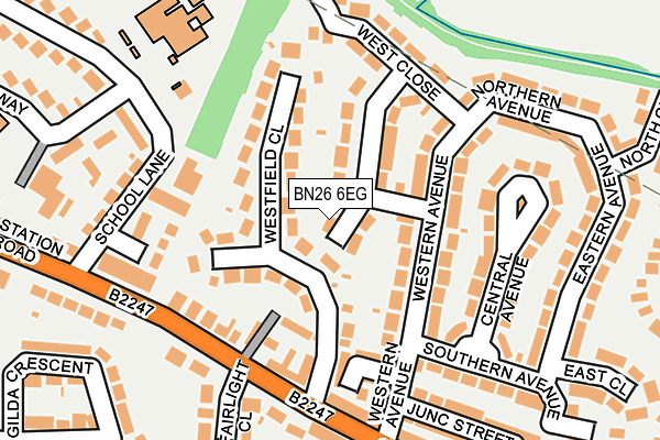 BN26 6EG map - OS OpenMap – Local (Ordnance Survey)