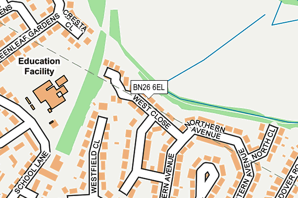 BN26 6EL map - OS OpenMap – Local (Ordnance Survey)