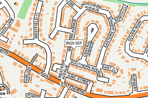 BN26 6EP map - OS OpenMap – Local (Ordnance Survey)