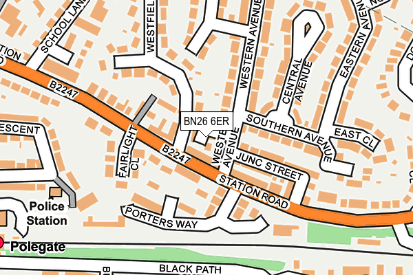 BN26 6ER map - OS OpenMap – Local (Ordnance Survey)