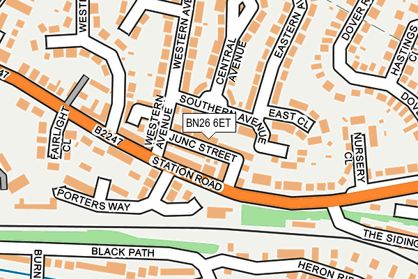 BN26 6ET map - OS OpenMap – Local (Ordnance Survey)