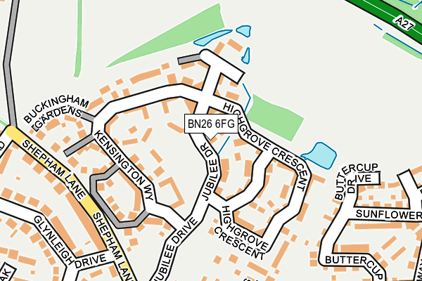 BN26 6FG map - OS OpenMap – Local (Ordnance Survey)
