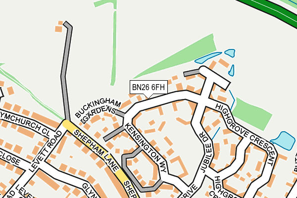 BN26 6FH map - OS OpenMap – Local (Ordnance Survey)
