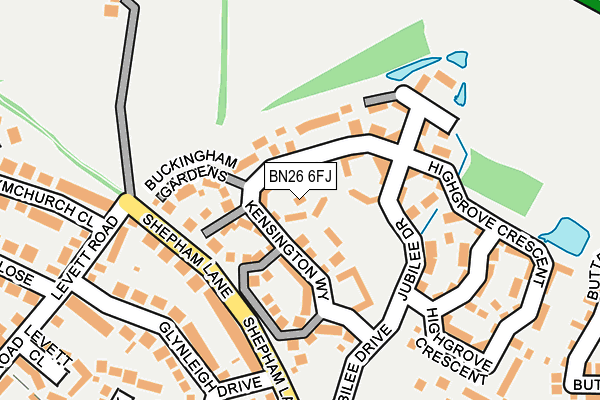 BN26 6FJ map - OS OpenMap – Local (Ordnance Survey)