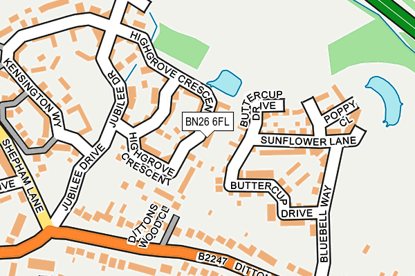 BN26 6FL map - OS OpenMap – Local (Ordnance Survey)