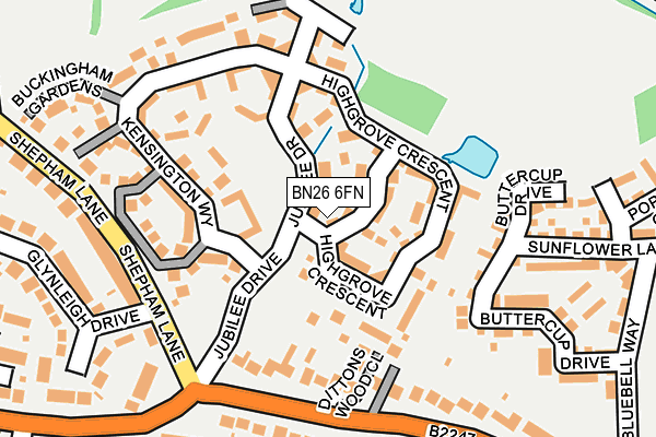 BN26 6FN map - OS OpenMap – Local (Ordnance Survey)