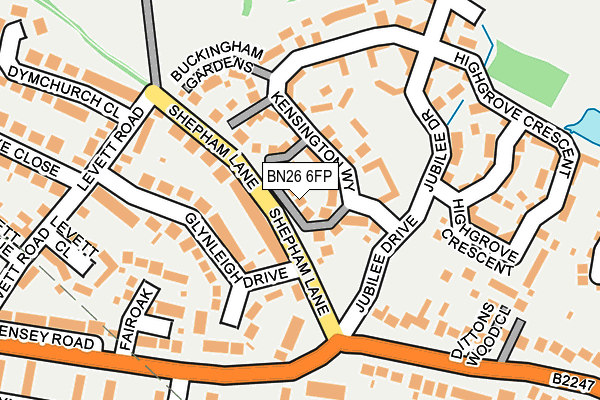 BN26 6FP map - OS OpenMap – Local (Ordnance Survey)