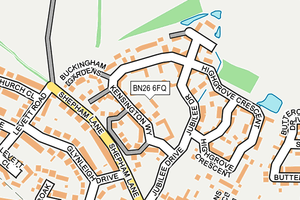 BN26 6FQ map - OS OpenMap – Local (Ordnance Survey)