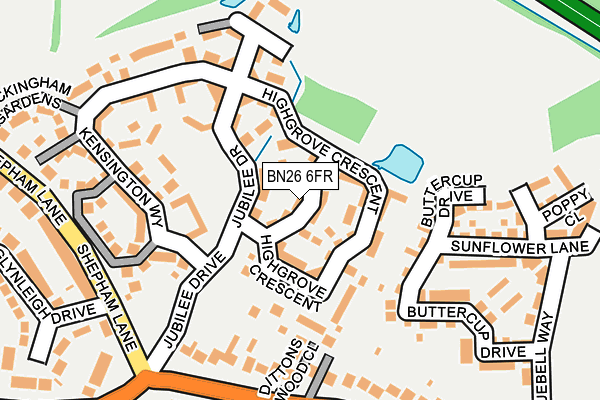BN26 6FR map - OS OpenMap – Local (Ordnance Survey)