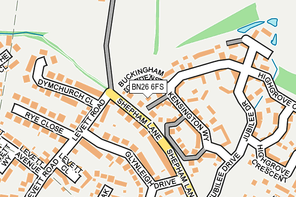 BN26 6FS map - OS OpenMap – Local (Ordnance Survey)