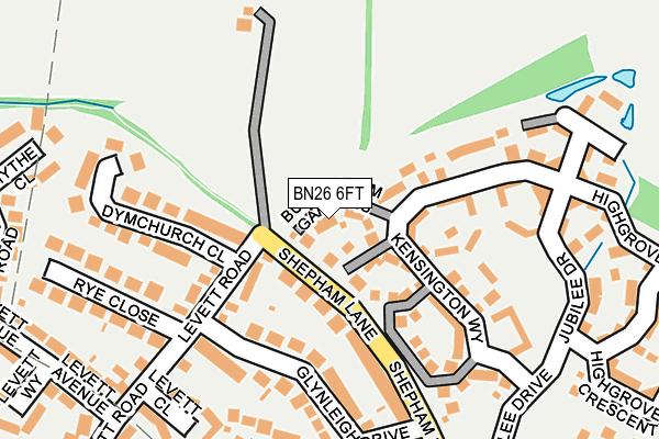 BN26 6FT map - OS OpenMap – Local (Ordnance Survey)
