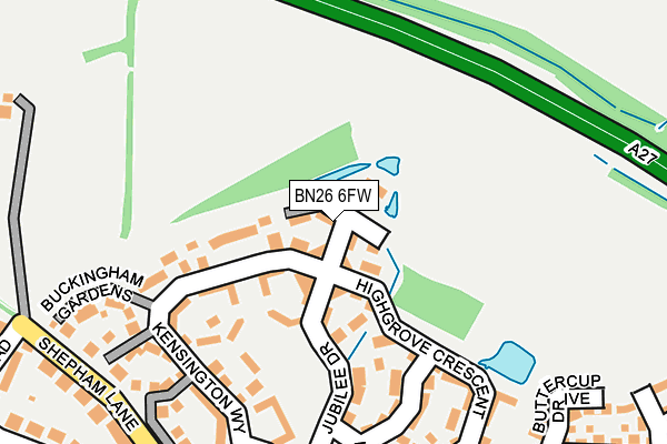 BN26 6FW map - OS OpenMap – Local (Ordnance Survey)
