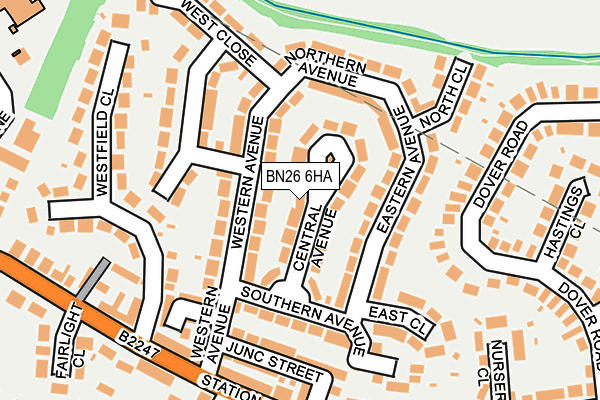 BN26 6HA map - OS OpenMap – Local (Ordnance Survey)
