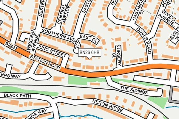 BN26 6HB map - OS OpenMap – Local (Ordnance Survey)
