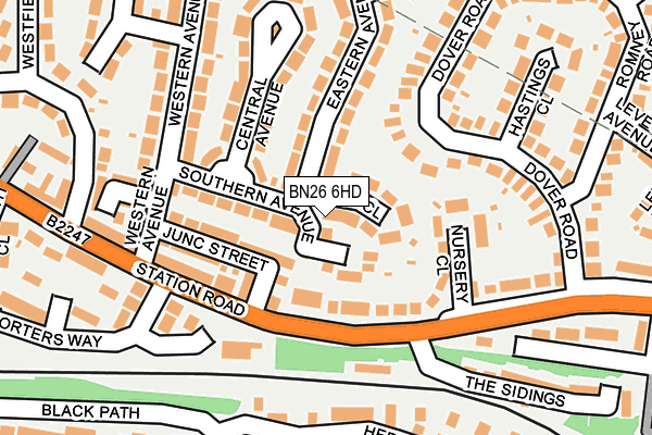 BN26 6HD map - OS OpenMap – Local (Ordnance Survey)