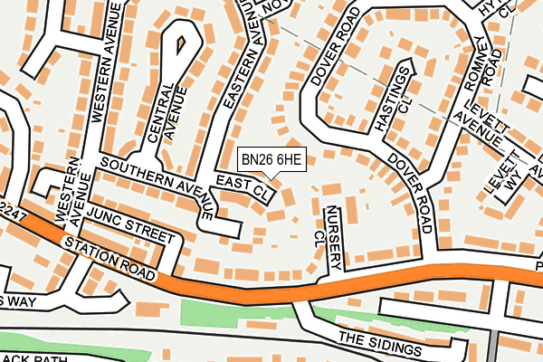 BN26 6HE map - OS OpenMap – Local (Ordnance Survey)