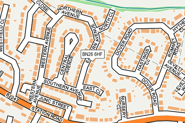 BN26 6HF map - OS OpenMap – Local (Ordnance Survey)