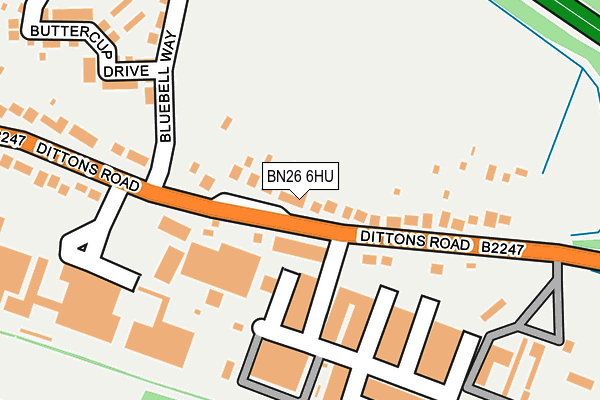 BN26 6HU map - OS OpenMap – Local (Ordnance Survey)