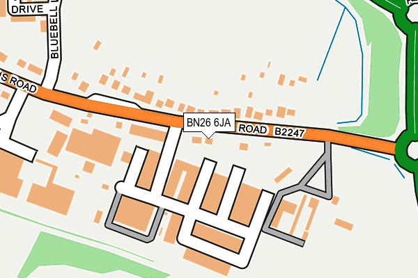 BN26 6JA map - OS OpenMap – Local (Ordnance Survey)
