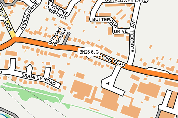 BN26 6JG map - OS OpenMap – Local (Ordnance Survey)