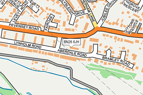 BN26 6JH map - OS OpenMap – Local (Ordnance Survey)