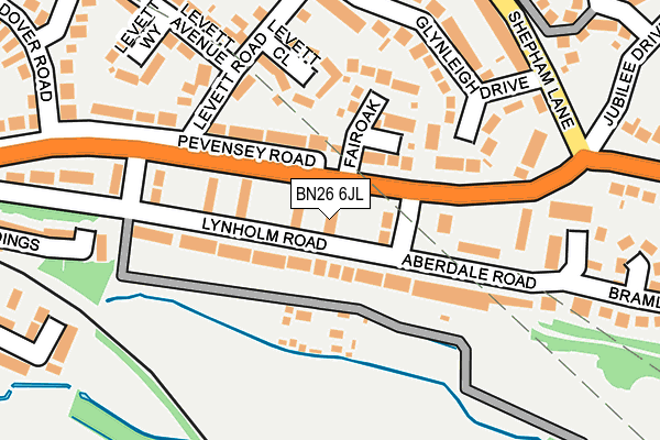 BN26 6JL map - OS OpenMap – Local (Ordnance Survey)