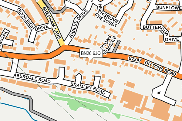 BN26 6JQ map - OS OpenMap – Local (Ordnance Survey)