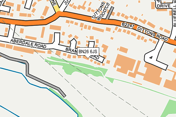 BN26 6JS map - OS OpenMap – Local (Ordnance Survey)