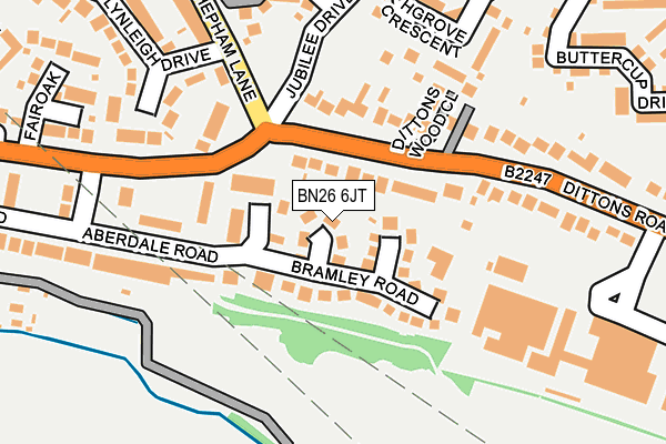 BN26 6JT map - OS OpenMap – Local (Ordnance Survey)