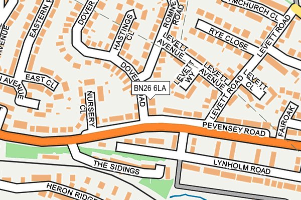 BN26 6LA map - OS OpenMap – Local (Ordnance Survey)