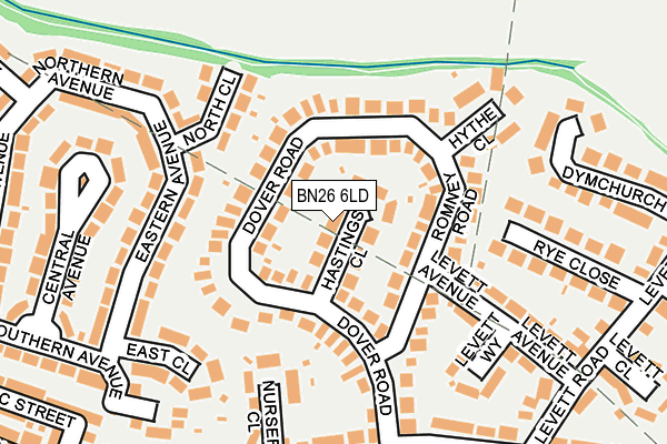 BN26 6LD map - OS OpenMap – Local (Ordnance Survey)