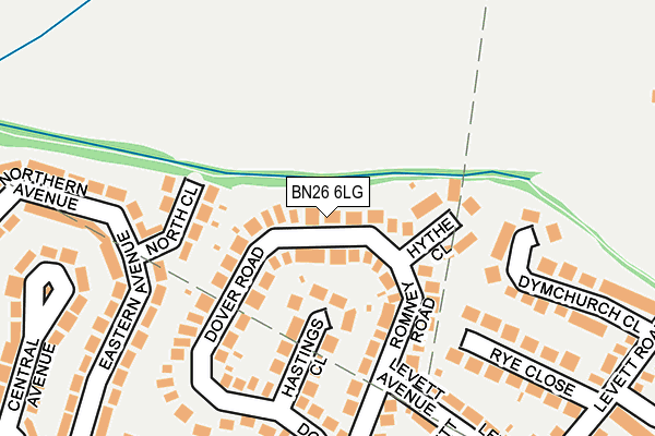 BN26 6LG map - OS OpenMap – Local (Ordnance Survey)