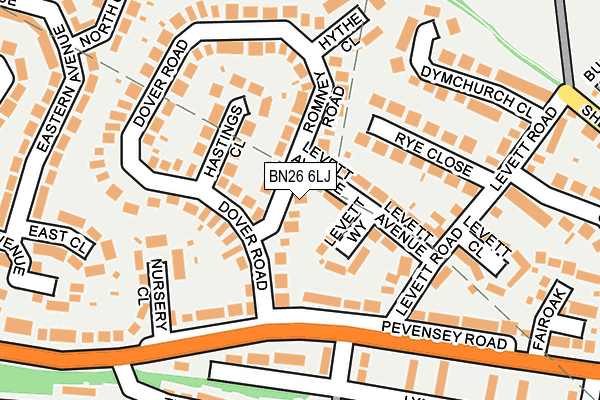 BN26 6LJ map - OS OpenMap – Local (Ordnance Survey)