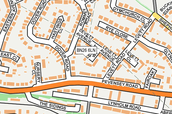 BN26 6LN map - OS OpenMap – Local (Ordnance Survey)