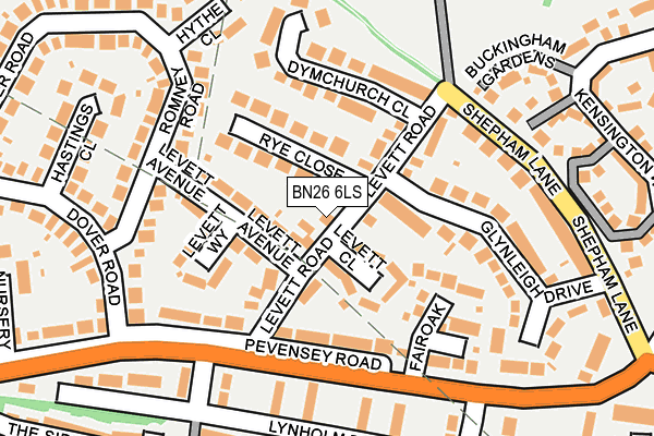 BN26 6LS map - OS OpenMap – Local (Ordnance Survey)