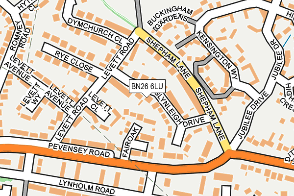 BN26 6LU map - OS OpenMap – Local (Ordnance Survey)