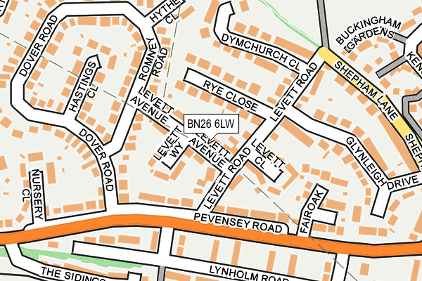BN26 6LW map - OS OpenMap – Local (Ordnance Survey)